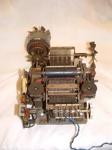 Printer mechanism front before restoration, click image for a larger version